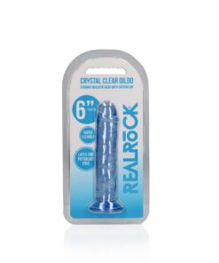 REALROCK STRAIGHT REALISTIC DILDO WITH SUCTION CUP 6 /14.5 CM BLUE