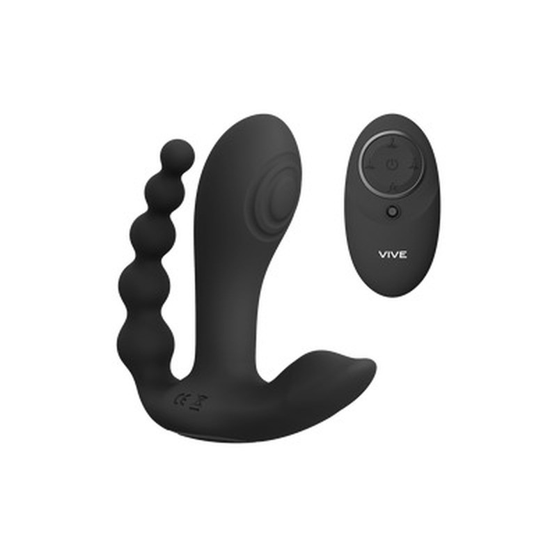 VIVE KATA PULSE WAVE VIBRATING DOUBLE PENETRATION VIBRATOR BLACK