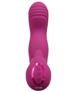 VIVE YUMI TRIPLE MOTOR G-SPOT FINGER MOTION VIBRATOR AND FLICKERING TONGUE STIMULATOR PINK