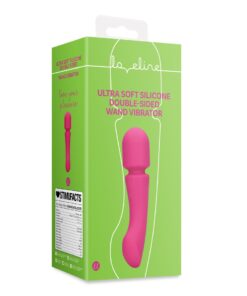LOVELINE ULTRA SOFT SILICONE DOUBLE-SIDED WAND VIBRATOR PRESTONE PINK