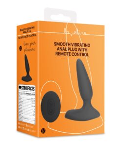 LOVELINE SMOOTH VIBRATING ANAL PLUG WITH REMOTE CONTROL LICORICE BLACK