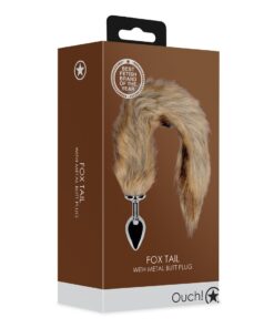 OUCH! FOX TAIL WITH METAL BUTT PLUG BROWN