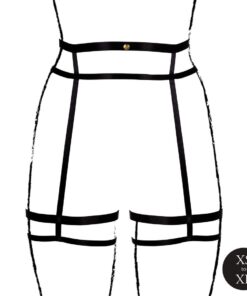 LE DÉSIR DOUBLE STRAP GARTER BELT WITH ADJUSTABLE SLIDERS BLACK