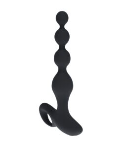 LEVELZ REMOTE CONTROL BEADED VIBRATING ANAL PLUG BLACK