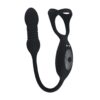 LEVELZ VIBRATING AND THRUSTING SILICONE TRI O COCKRING WITH PROSTATE STIMULATOR BLACK