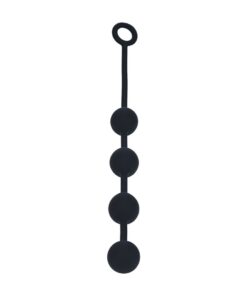 LEVELZ ROUND SILICONE ANAL BEADS L 40MM BLACK