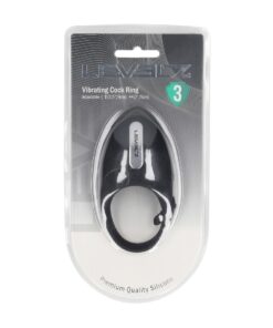 LEVELZ BLACK SILICONE VIBRATING AND ADJUSTABLE PENIS RING