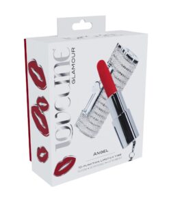 LOVELINE ANGEL LIPSTICK VIBRATOR WITH 4 ATTACHMENTS CLEAR