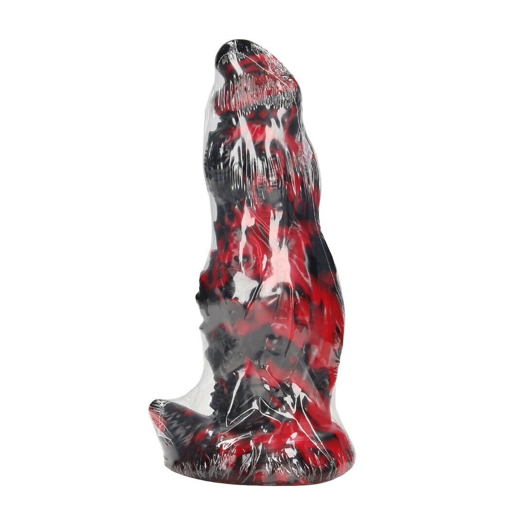 OUCH! HELL NIGHT FIEND SILICONE DILDO RED/BLACK