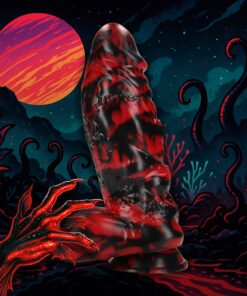 OUCH! DEMON MASTER SILICONE DILDO RED/BLACK