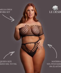 LE DÉSIR MELIA OPEN WORK SET QUEEN SIZE