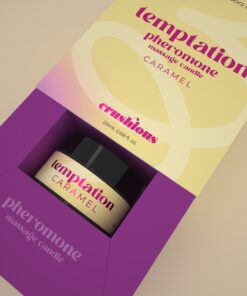 CRUSHIOUS TEMPTATION MASSAGE CANDLE WITH PHEROMONES AND TOFFEE CARAMEL AROMA 20ML