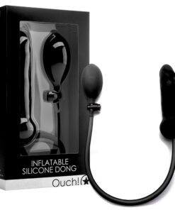 DILDO INSUFLÁVEL DONG DE SILICONE OUCH! BLACK