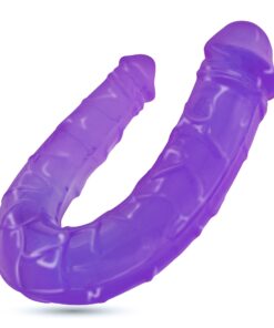 CRUSHIOUS DEEP DIVER DOUBLE DILDO WITH ANAL LUBRICANT 50ML PURPLE