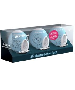 PACK OF 3 SATISFYER MASTURBATOR EGG SAVAGE