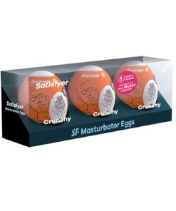 PACK OF 3 SATISFYER MASTURBATOR EGG CRUNCHY