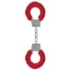BEGINNER'S FURRY HANDCUFFS RED