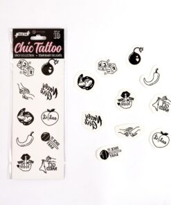 SECRET PLAY CHIC TATTOO SET OF 10 TEMPORARY TATTOOS - SPICY COLLECTION